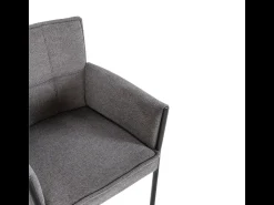 Conjunto de 2 sillones de tela con patas de metal H85 cm - ELINA