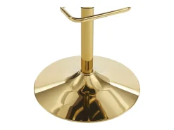 Conjunto de 2 taburete de bar de terciopelo y metal dorado - Altura ajustable - Beige - PERLANITA