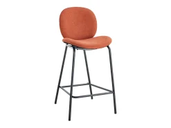 Conjunto de 2 taburetes de tela y estructura de metal 46x48 h93 cm