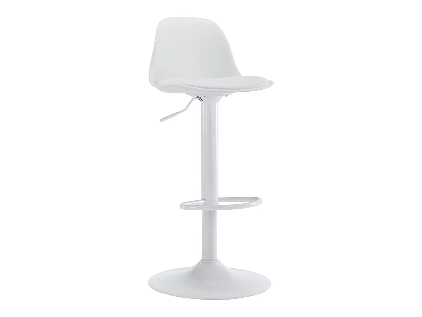 Conjunto de 2 taburetes de bar de polipropileno y metal - Blanco - XAFY