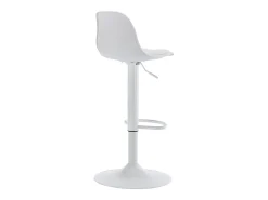 Conjunto de 2 taburetes de bar de polipropileno y metal - Blanco - XAFY