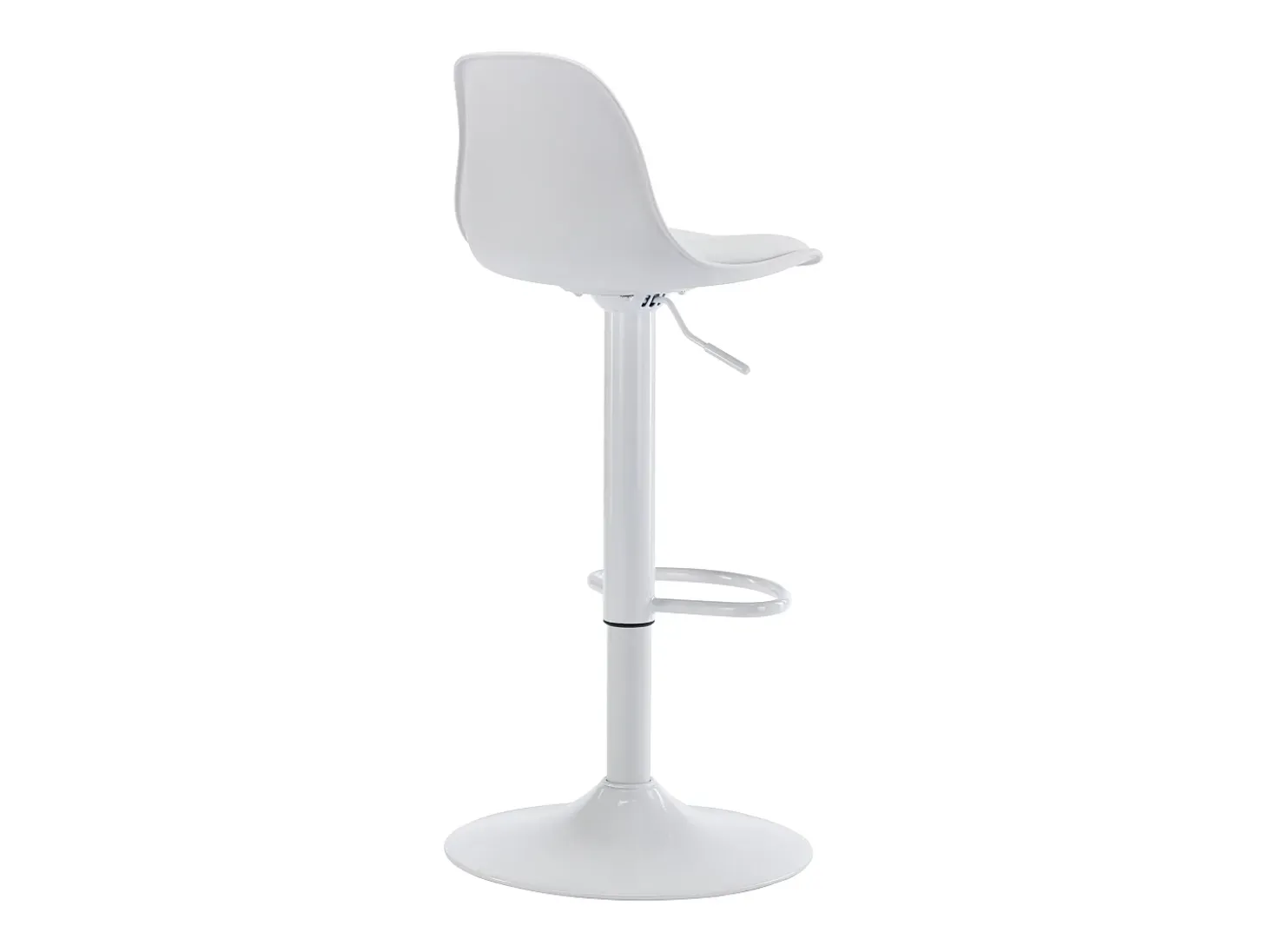 Conjunto de 2 taburetes de bar de polipropileno y metal - Blanco - XAFY