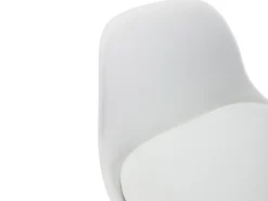 Conjunto de 2 taburetes de bar de polipropileno y metal - Blanco - XAFY