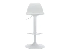 Conjunto de 2 taburetes de bar de polipropileno y metal - Blanco - XAFY