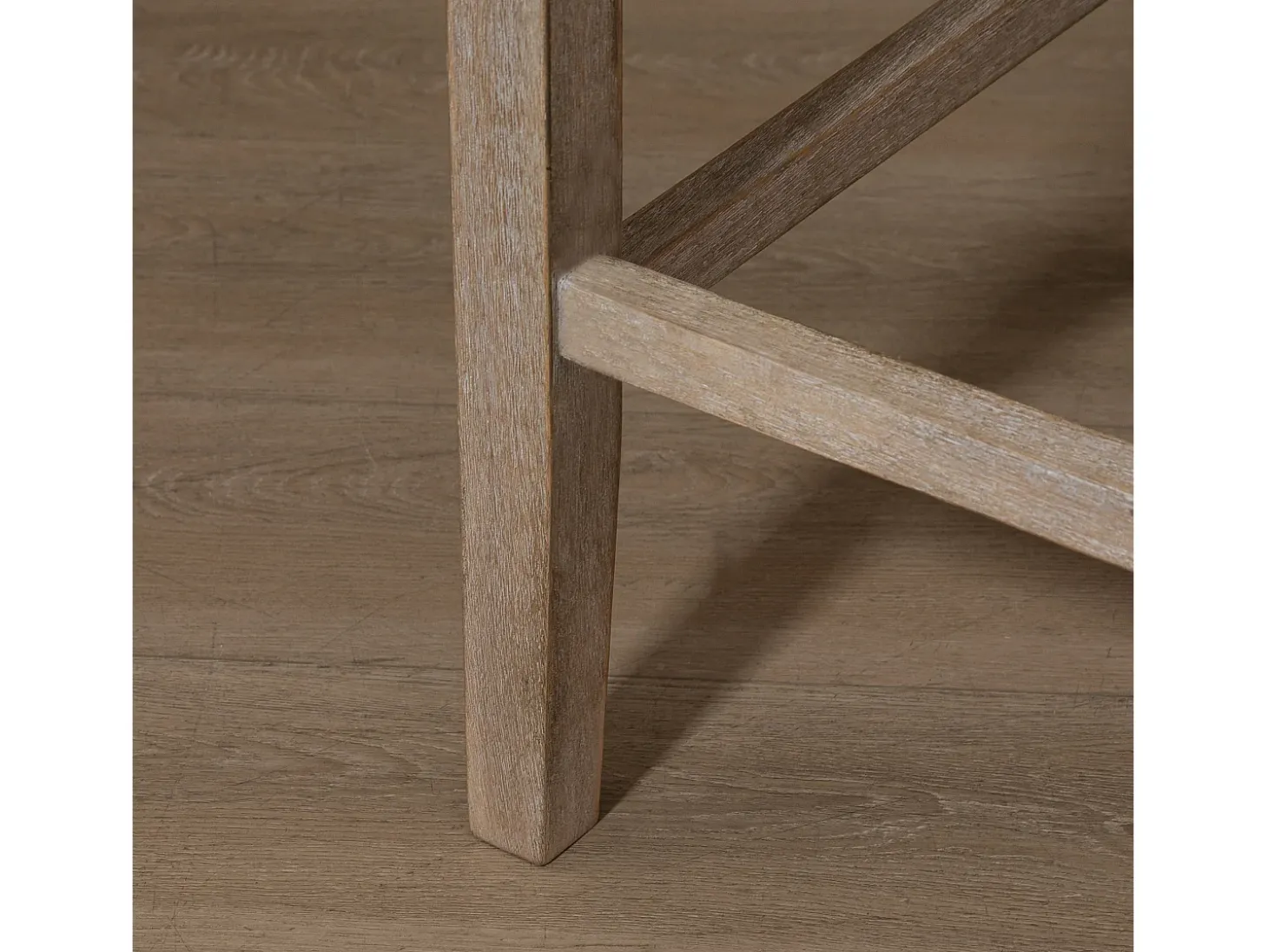 Conjunto de 2 taburetes de bar con respaldo, madera maciza y tela, tapizado, gris y natural (47x50x101cm)