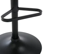 Conjunto de 2 taburetes de bar - Terciopelo y metal - Negro - DORALIZ