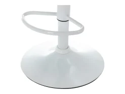 Conjunto de 2 taburetes de bar de tela y metal blanco - Beige - KIYOLA