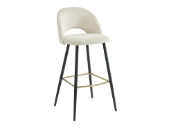 Conjunto de 2 taburetes de bar de pana y metal - Crema - FINCHY by Pascal Morabito