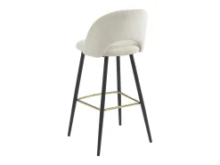Conjunto de 2 taburetes de bar de pana y metal - Crema - FINCHY by Pascal Morabito