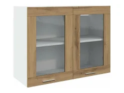 Conjunto de armarios de cocina de 7 piezas "Lyon" de madera de ingeniería de roble artesanal