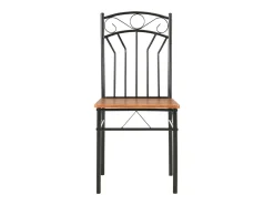 Conjunto de comedor 7 piezas MDF y acero marrón