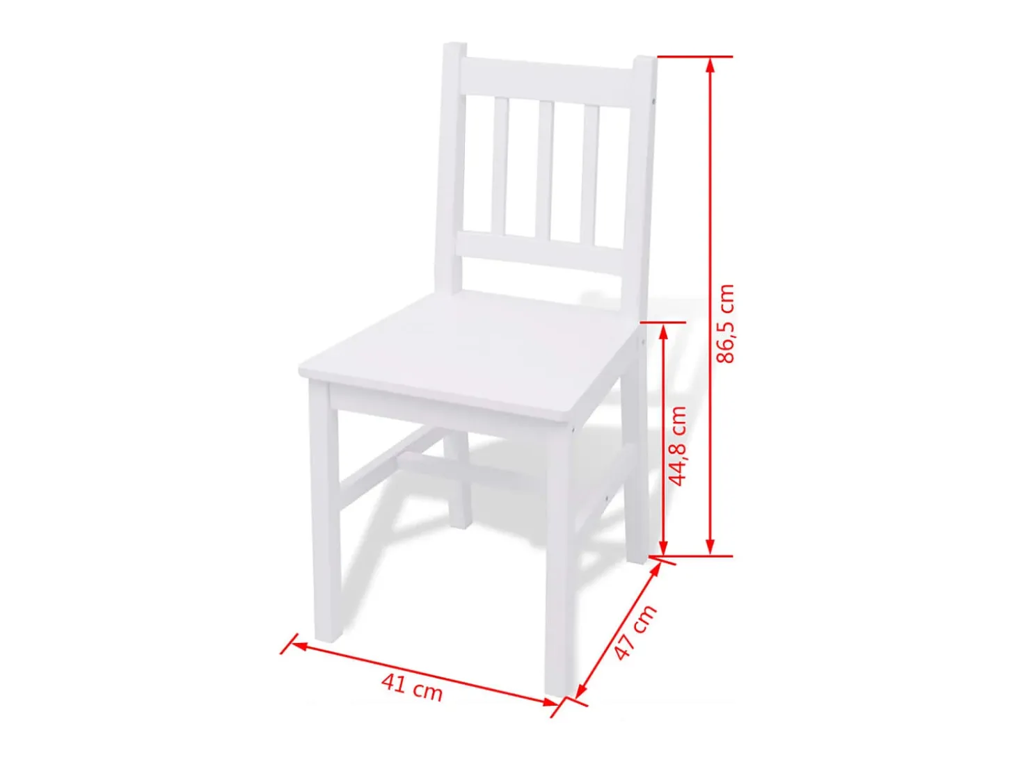 Conjunto de comedor 3 piezas madera de pino blanco