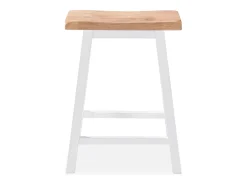 Conjunto de mesa alta de cocina 3 piezas MDF blanco