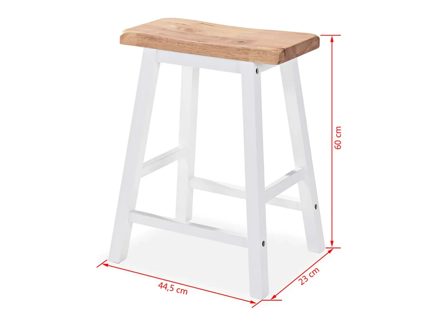Conjunto de mesa alta de cocina 3 piezas MDF blanco