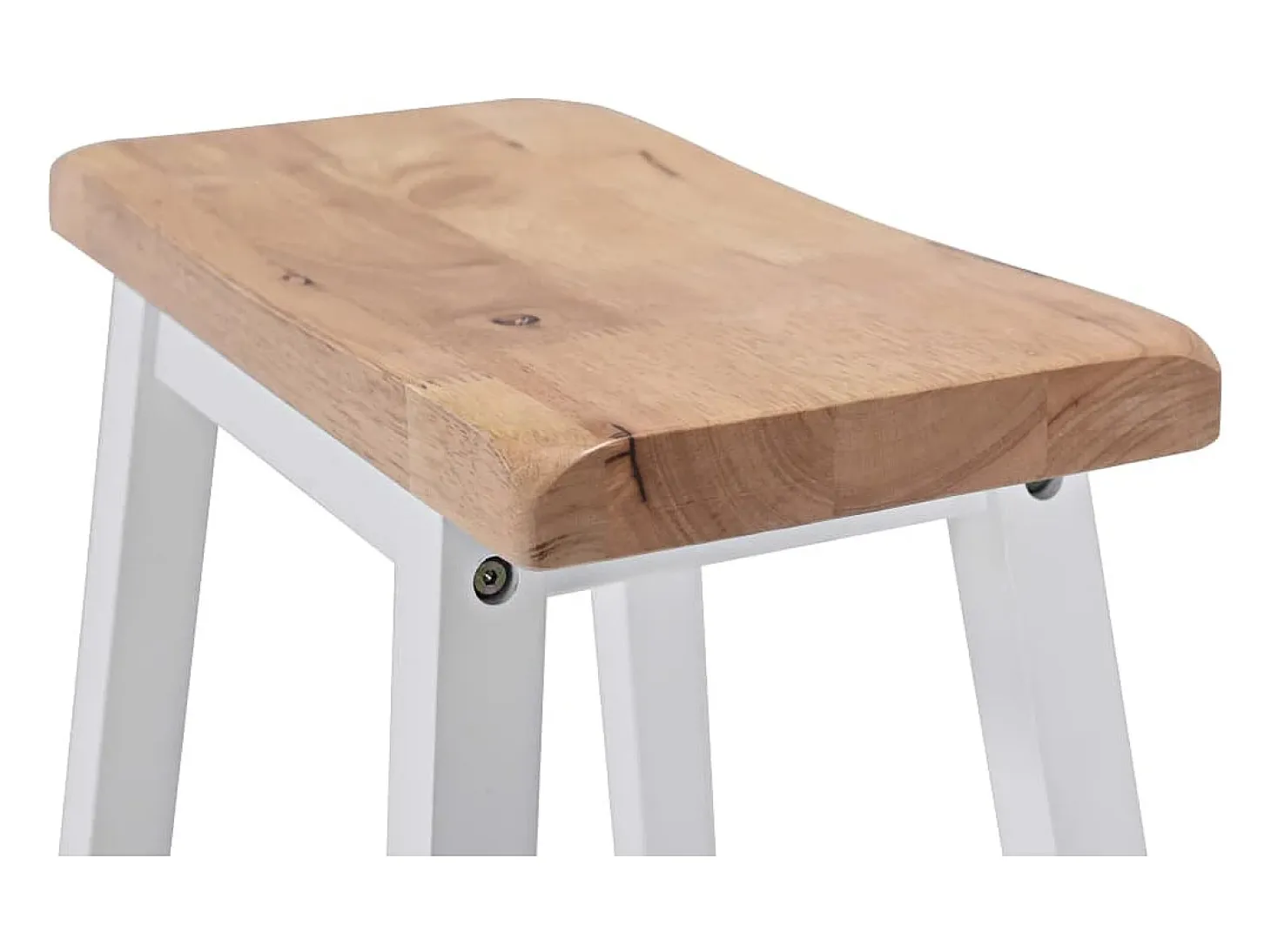 Conjunto de mesa alta de cocina 3 piezas MDF blanco