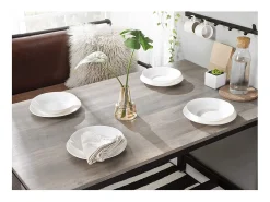 Conjunto de mesa alta 120x60x90 cm beige negro