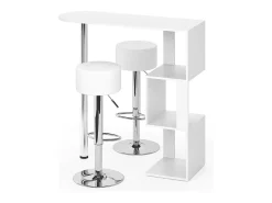 Conjunto de mesa de bar blanco 113x39.8x111.8 vincent