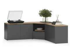 Conjunto de salón antracita/sonoma 68x68x50 wido