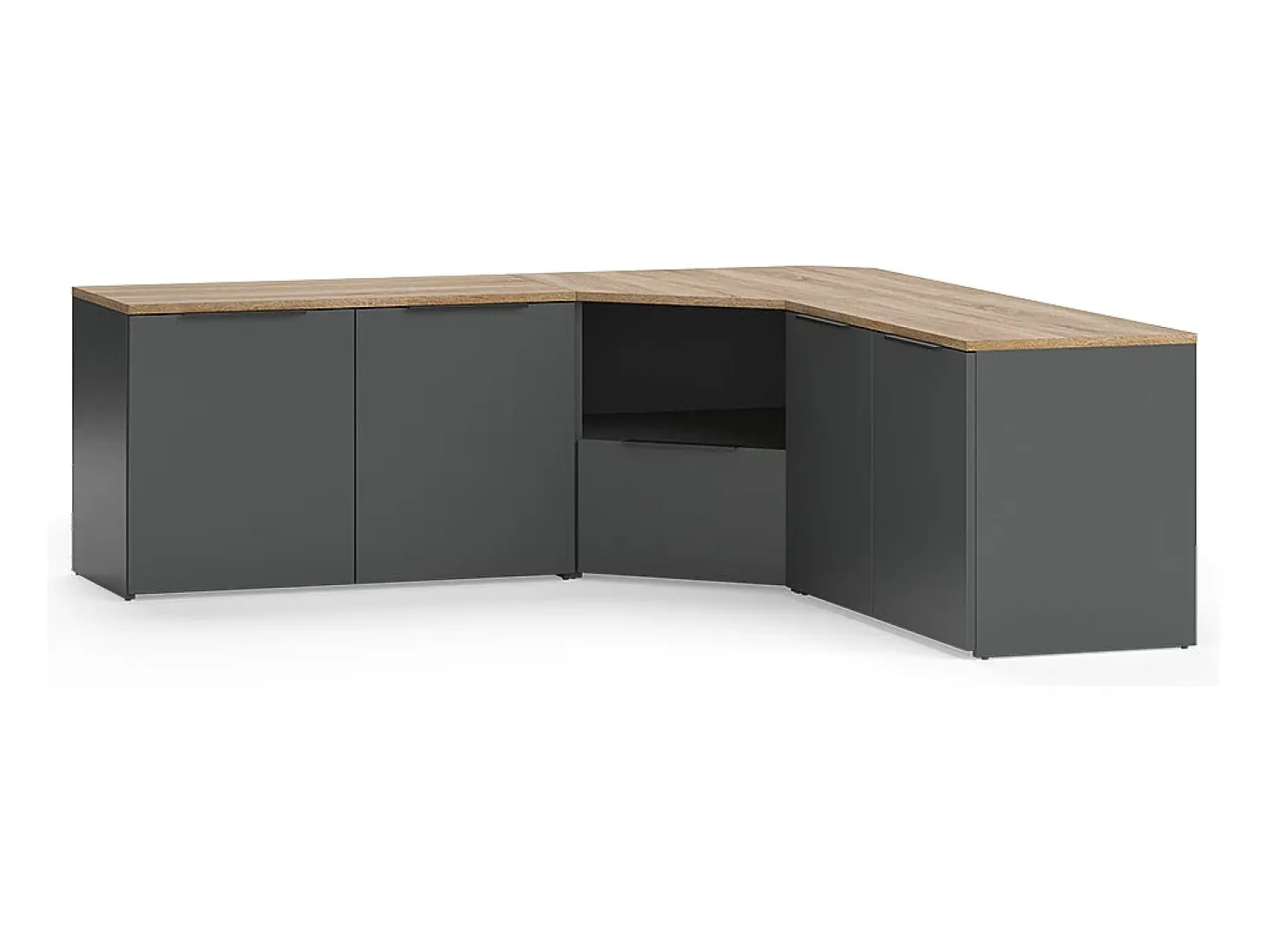 Conjunto de salón antracita/sonoma 68x68x50 wido