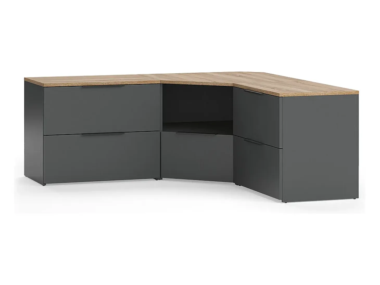 Conjunto de salón antracita/sonoma 68x68x50 wido