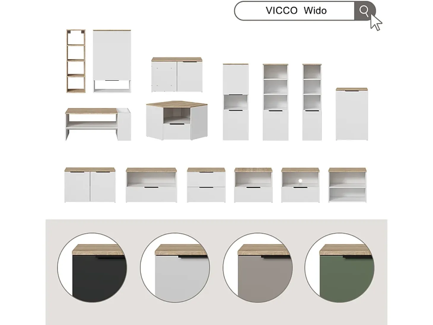 Conjunto de salón gris 68x68x50 wido