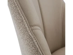 Conjunto de sillas de comedor 60x90x59 cm Beige Moderno Sillas Egg Tapizadas en cuero bouclé