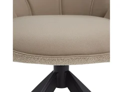 Conjunto de sillas de comedor 60x90x59 cm Beige Moderno Sillas Egg Tapizadas en cuero bouclé