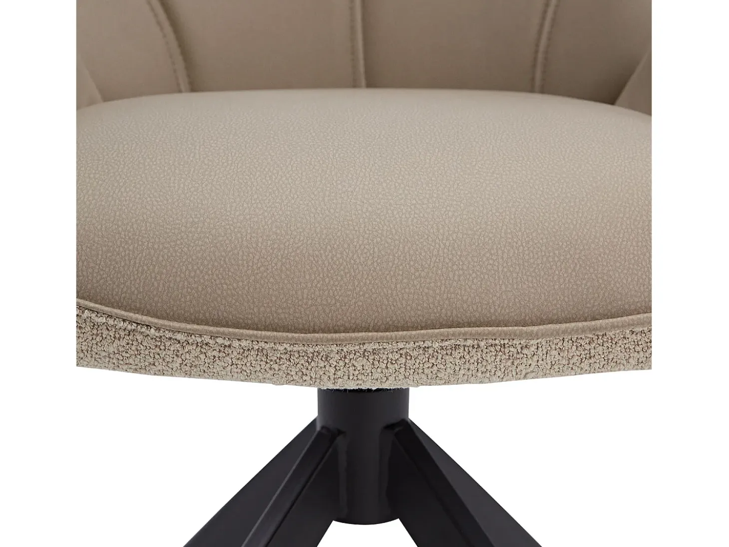 Conjunto de sillas de comedor 60x90x59 cm Beige Moderno Sillas Egg Tapizadas en cuero bouclé