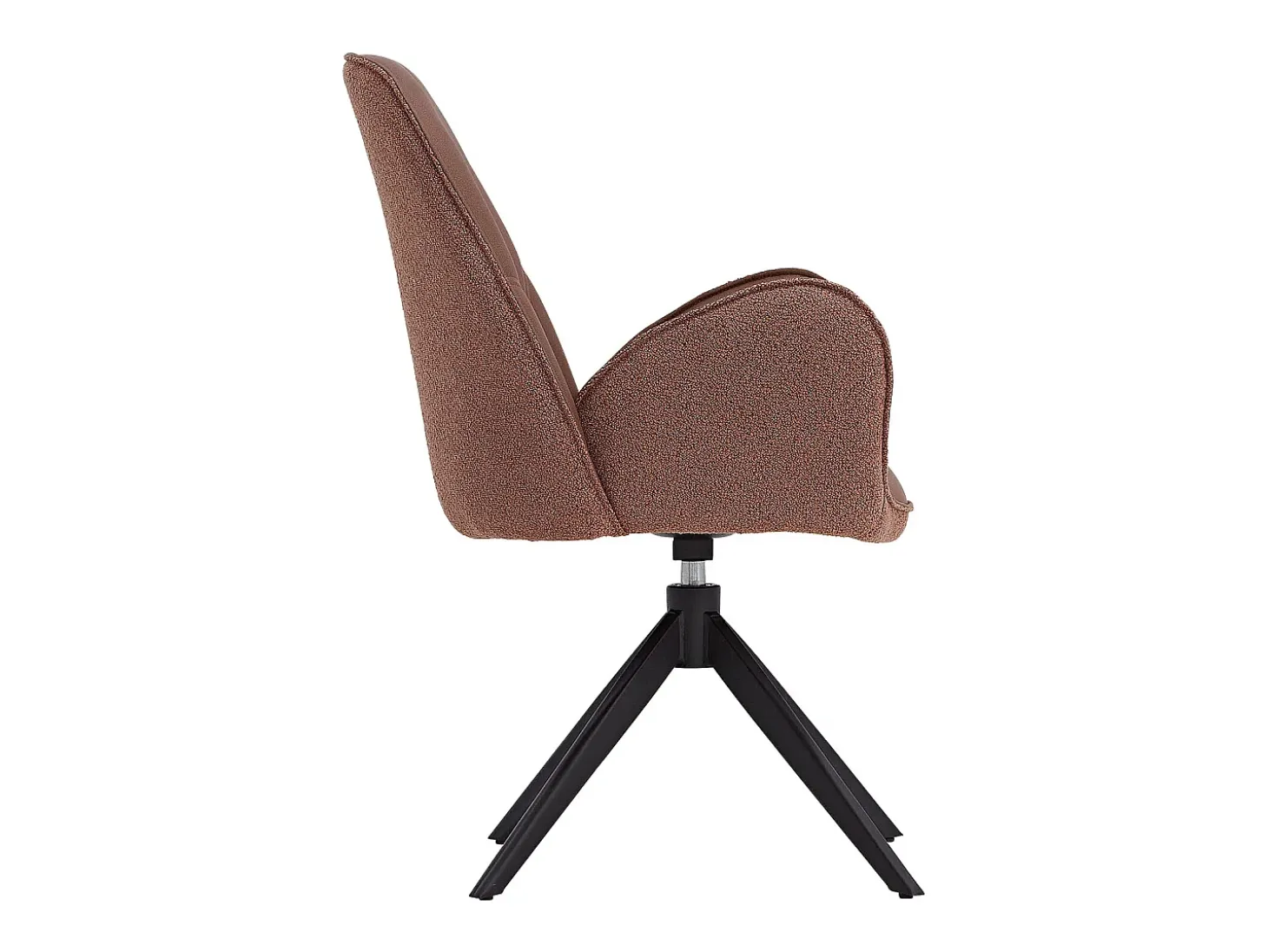 Conjunto de sillas de comedor 60x90x59 cm Marrón Moderno Sillas Egg Cuero Bouclé