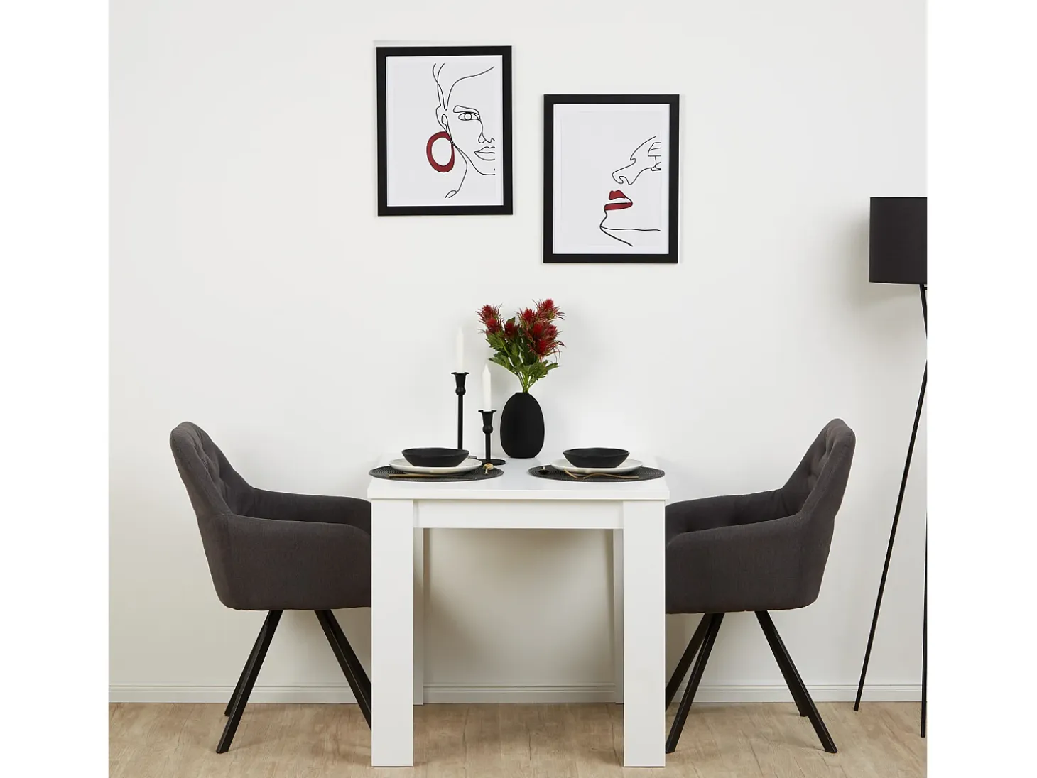 Conjunto de sillas de comedor 59x88x57 cm Antracita Sillas Eames