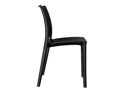 Conjunto de sillas de comedor altea en plástico negro modelo confort x 4