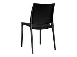 Conjunto de sillas de comedor altea en plástico negro modelo confort x 4