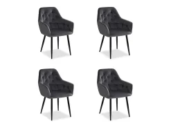 Conjunto de sillas de comedor 59x89x62.5 cm Gris Eames