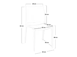 Conjunto de sillas de comedor altea en plástico azul modelo confort x 6