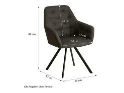 Conjunto de sillas de comedor 59x88x57 cm Antracita Sillas Eames