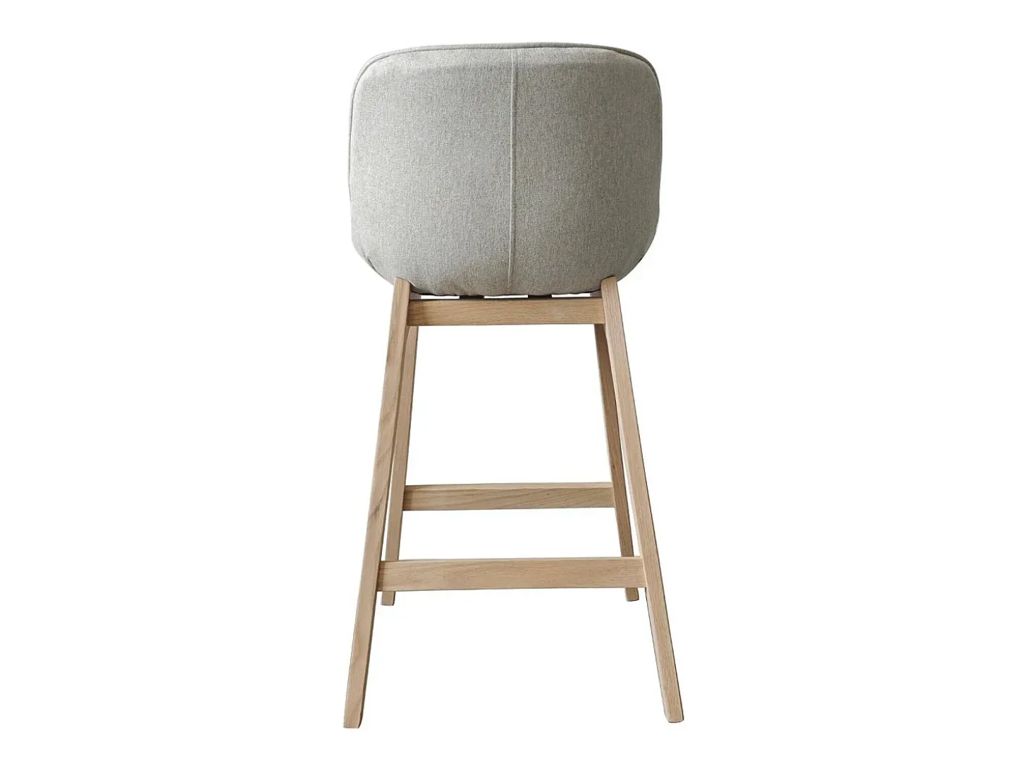 Conjunto de sillas de isla y bar de roble con asiento de tela MELLOW de 65 cm