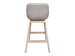 Conjunto de sillas de isla y bar de roble con asiento de tela MELLOW de 65 cm