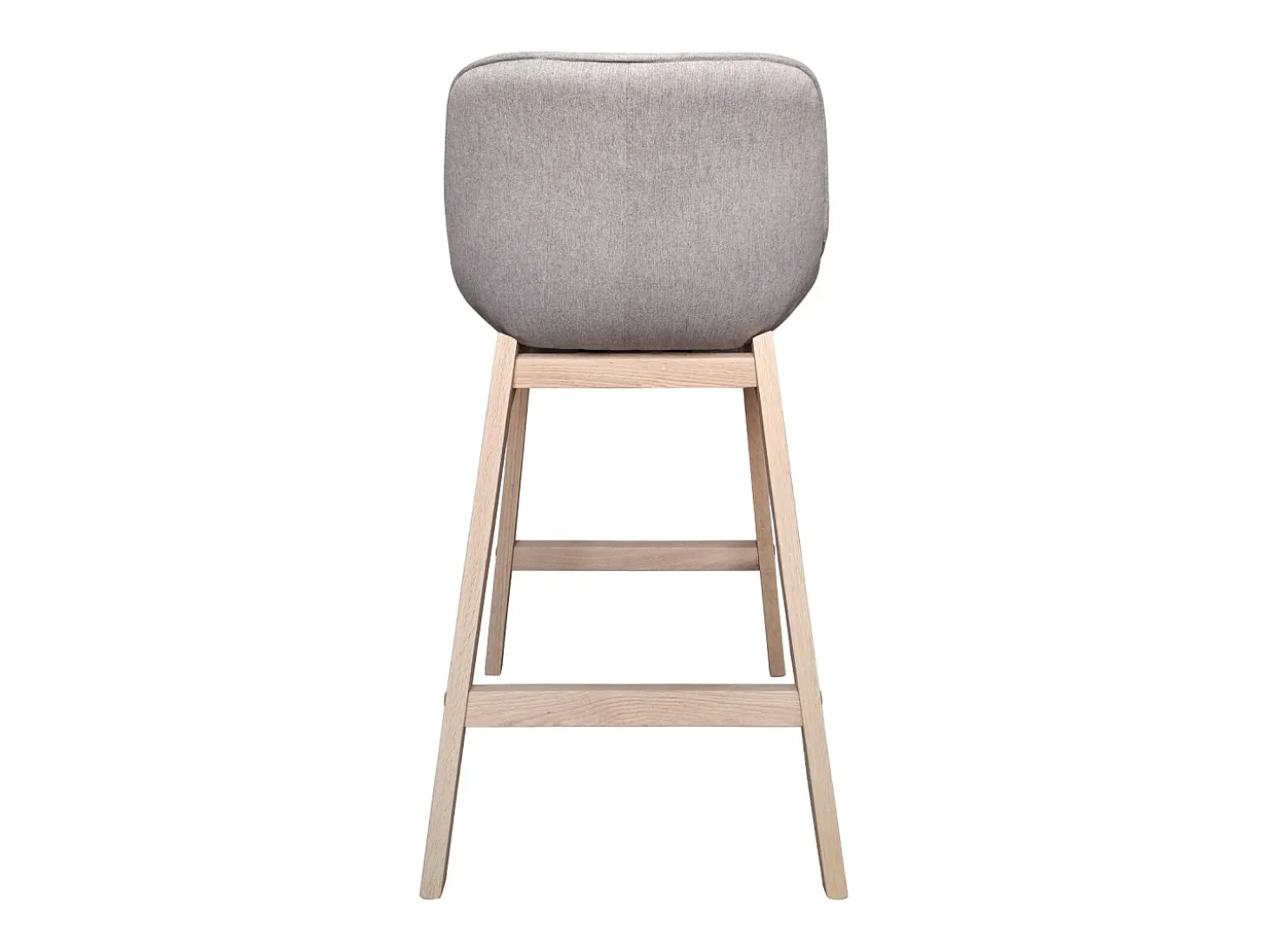 Conjunto de sillas de isla y bar de roble con asiento de tela MELLOW de 65 cm