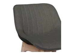 Conjunto de sillas de isla y bar de roble con asiento de tela MELLOW de 65 cm