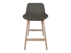 Conjunto de sillas de isla y bar de roble con asiento de tela MELLOW de 65 cm