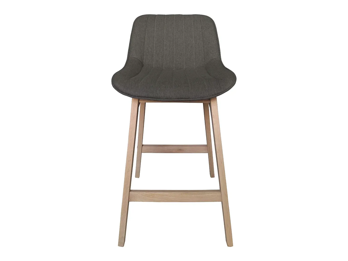 Conjunto de sillas de isla y bar de roble con asiento de tela MELLOW de 65 cm