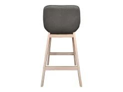 Conjunto de sillas de isla y bar de roble con asiento de tela MELLOW de 65 cm