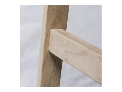 Conjunto de sillas de isla y bar MALMO de roble de 65 cm con asiento de plástico