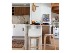 Conjunto de taburetes de bar de roble 65cm TANNA
