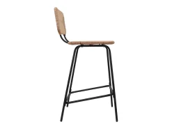 Conjunto de taburetes de bar de metal con asiento de ratán 65cm NEMA