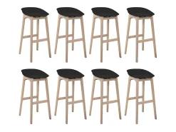 Conjunto de taburetes de bar de madera 65cm RIVA