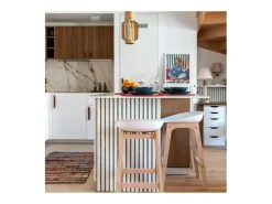 Conjunto de taburetes de bar de madera 65cm RIVA