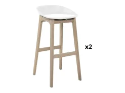 Conjunto de taburetes de bar de madera 65cm RIVA