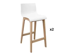 Conjunto de taburetes de bar de roble 65cm TANNA