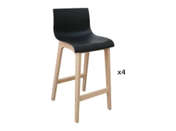 Conjunto de taburetes de bar de roble 65cm TANNA